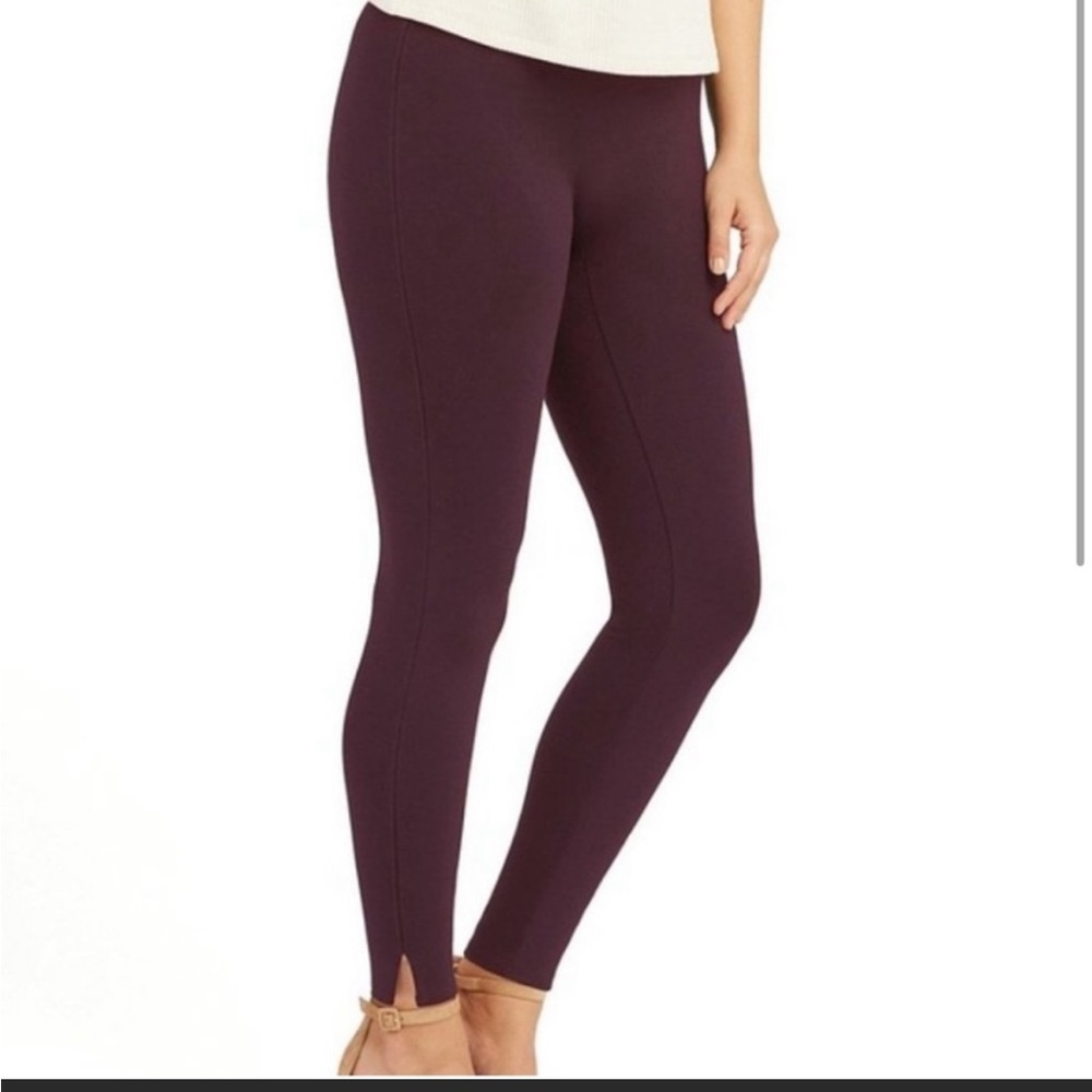 SPANX Ponte Ankle Leggings Brandy Wine Purple
